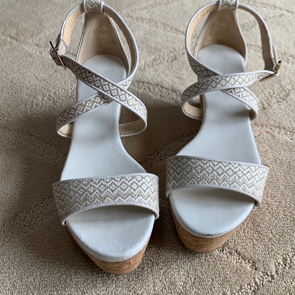 Jimmy Choo white beige sandals size 39
